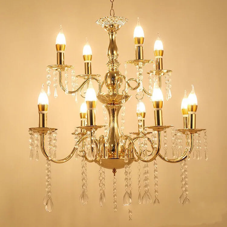 Afralia™ French Gold Iron Art Pendant Lantern for Wedding Pavilion Decoration