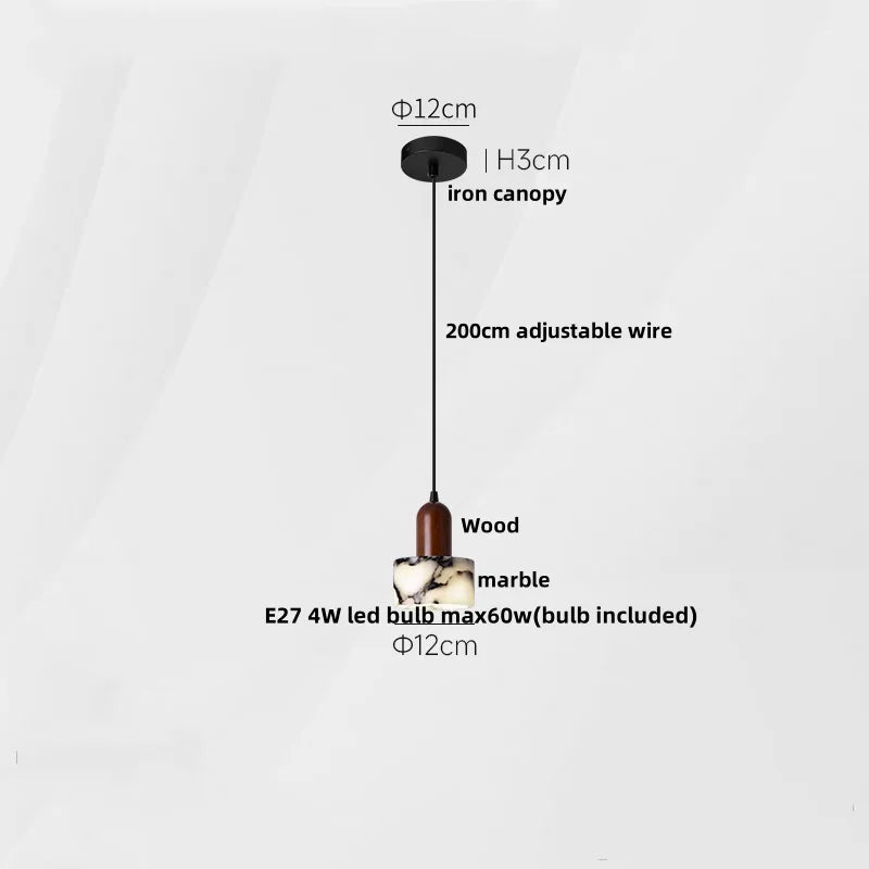 Afralia™ Marble LED Pendant Lamp Modern Nordic Glass Hanging Lights