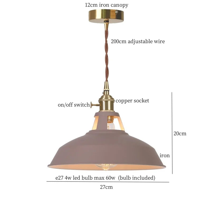 Afralia™ Blue Iron Art LED Pendant Light, Nordic Modern Style for Home and Commercial Spaces