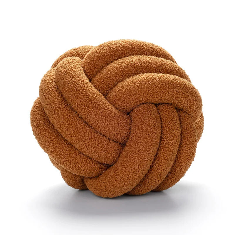 Afralia™ Sherpa Fleece Knot Ball Throw Pillows for Home Bed and Couch