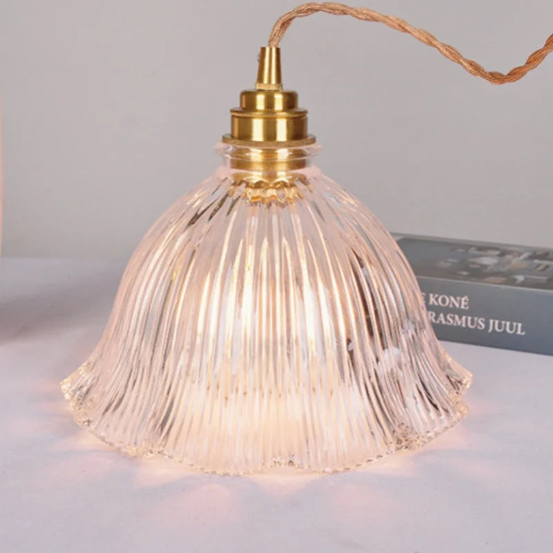 Afralia™ Clear Glass LED Pendant Light Fixture for Modern Home Decor