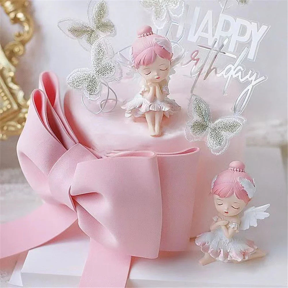 Afralia™ Mini Ballerina Angel Figurines Desktop Decor Cute Adorable Dashboard Decoration