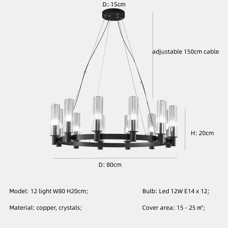 Afralia™ Crystal Chandelier Pendant Lights - Luxury LED Lighting for Living Room