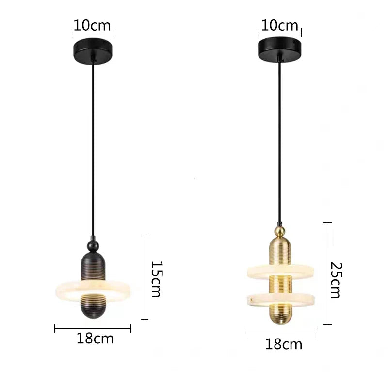 Afralia™ Marble Pendant Lights LED Hanging Lamp Luxury Home Decor