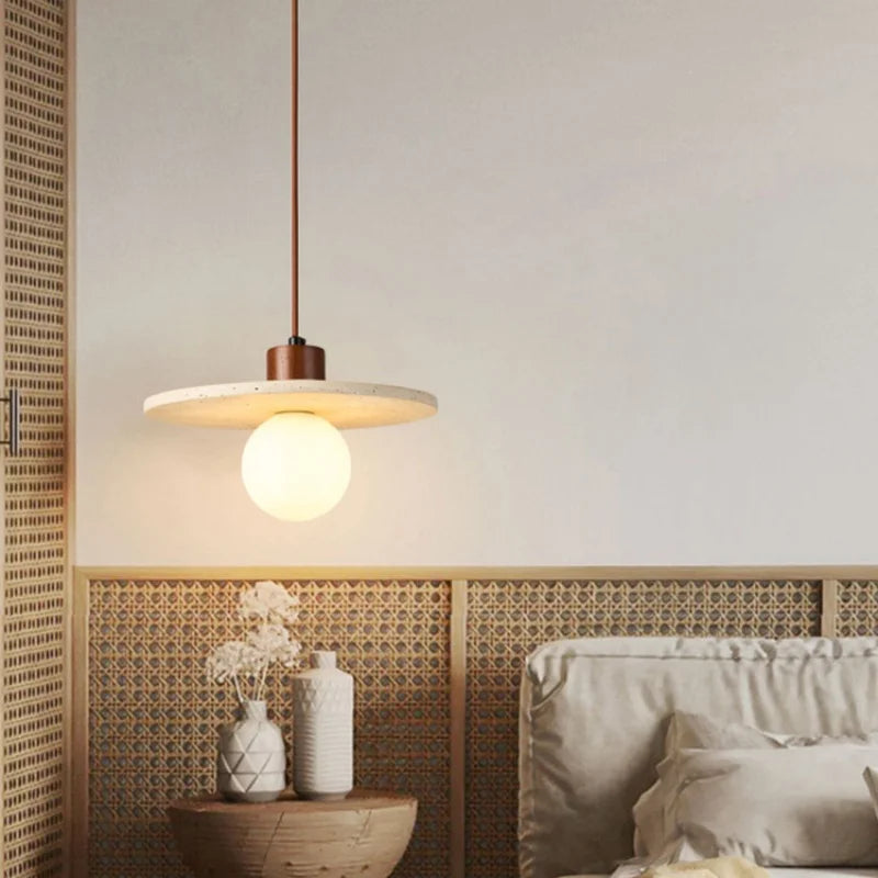 Afralia™ Yellow Cave Stone LED Pendant Lamp Modern Hanging Light Fixtures