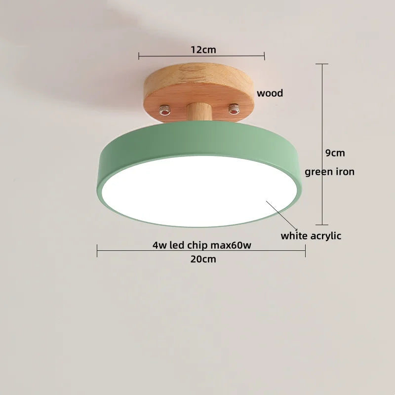 Afralia™ Acrylic Wood LED Ceiling Light – Nordic Indoor Lighting Fixture