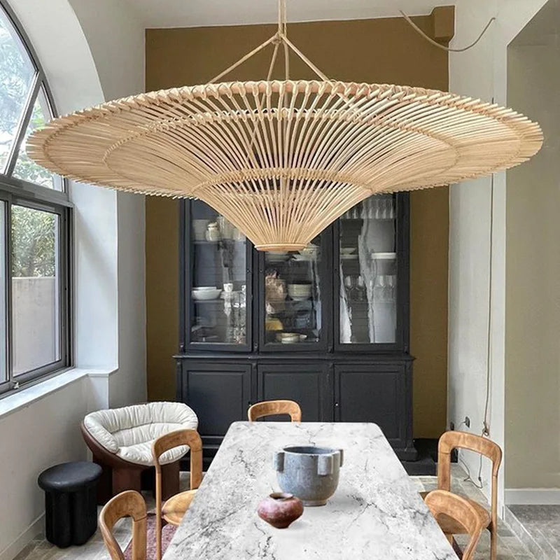 Afralia™ Nordic Rattan Chandelier: Stylish Wicker Lighting for Home Décor
