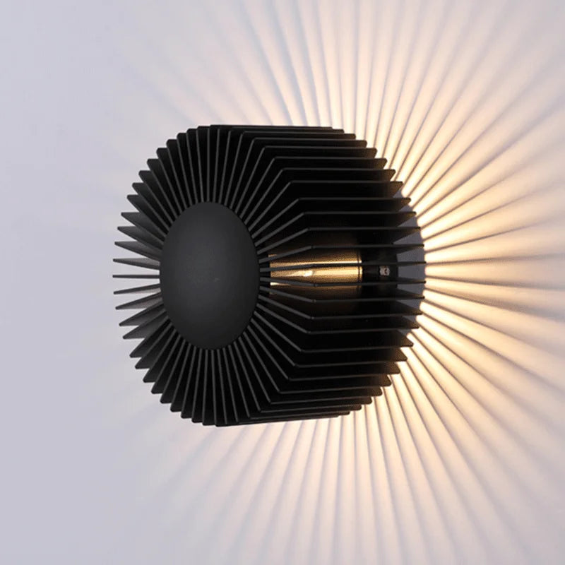 Afralia™ Modern Aluminum Wall Sconce: Designer Black Rose Gold Lamp for Living Room & Bedroom