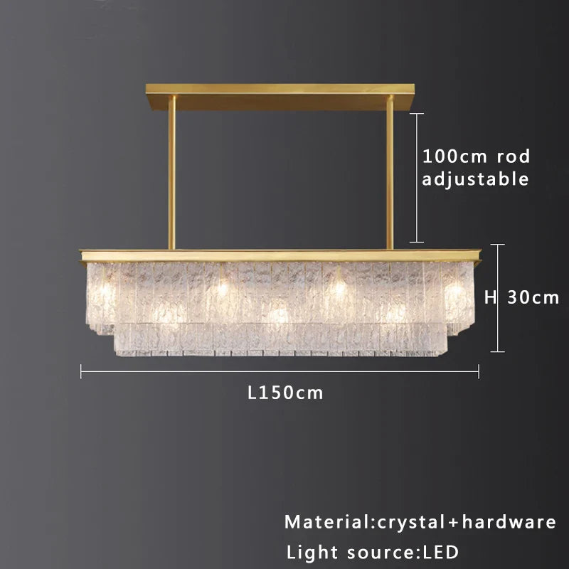 Afralia™ Elegant Crystal Glass Chandelier for Luxury Home Decor