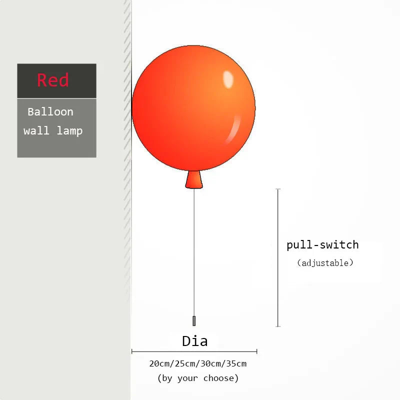 Afralia™ Colorful Balloon LED Wall Lamps with Memory Function