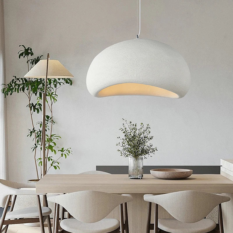 Afralia™ Nordic Wabi Sabi LED Pendant Light - Modern Chandelier for Dining Room