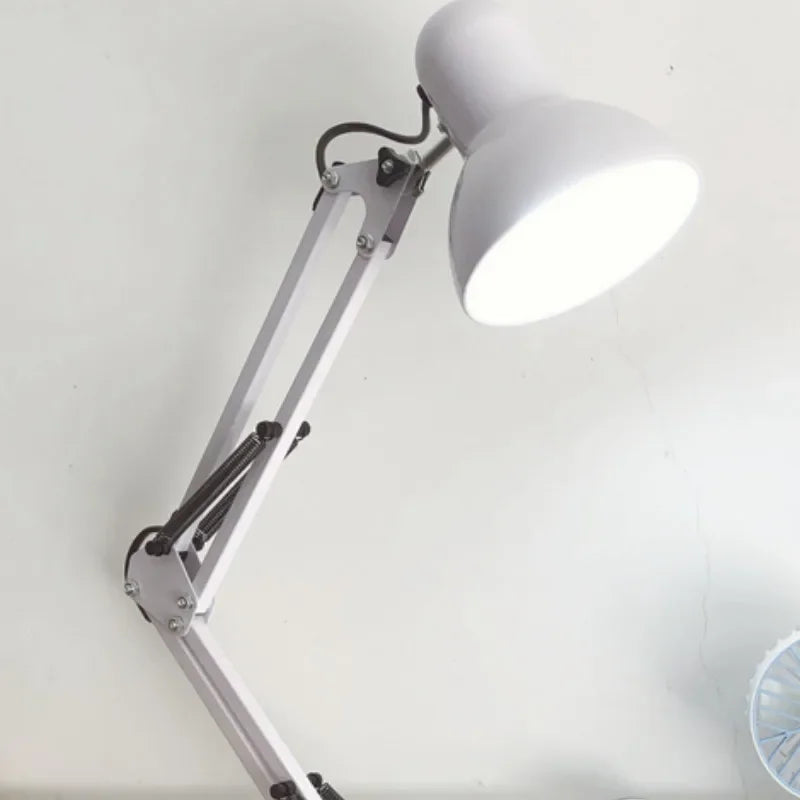 Afralia™ Adjustable Swing Arm LED Desk Lamp with Switch for Office Reading and Bedside