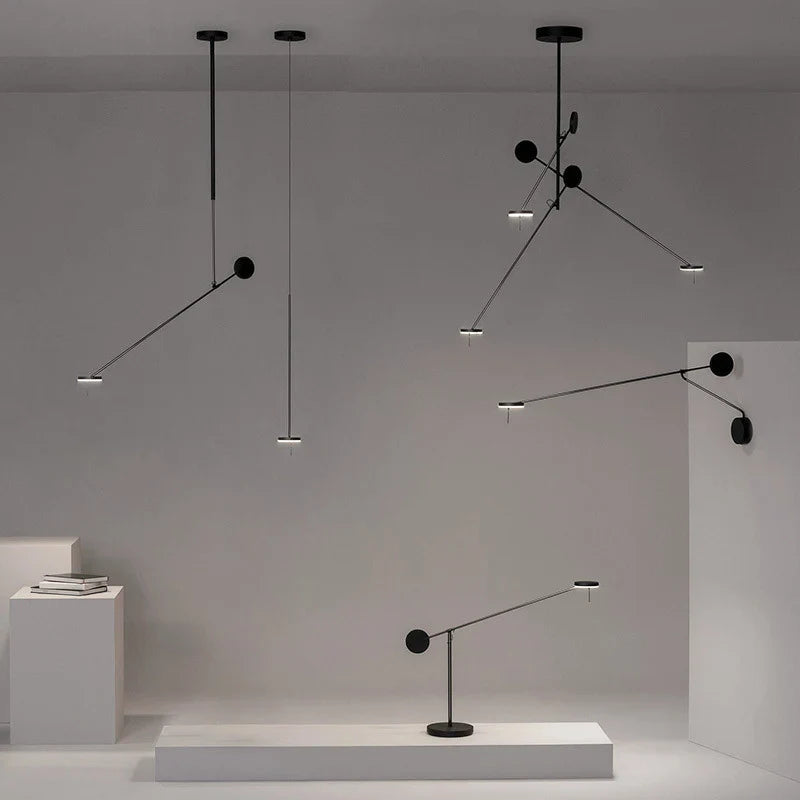 Afralia™ Minimalist Rotatable LED Chandelier: Nordic Design for Bedroom, Dining Room, Kitchen