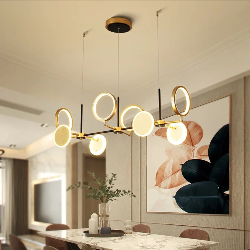 Afralia™ Modern Luxury Aluminum LED Pendant Lamp