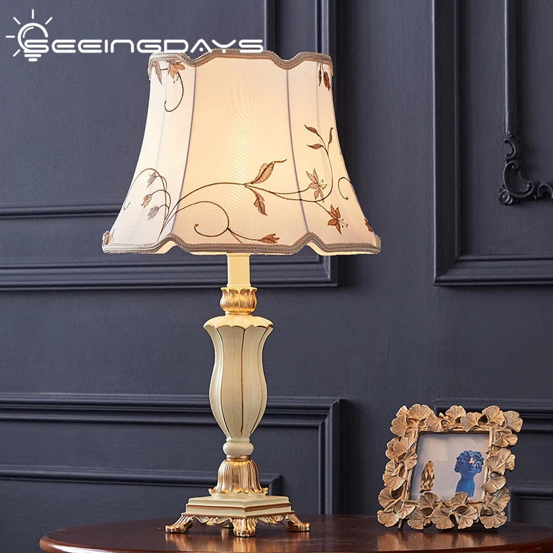 Afralia™ Country Pastoral Desk Lamp Retro Style for Bedroom and Living Room Decor.