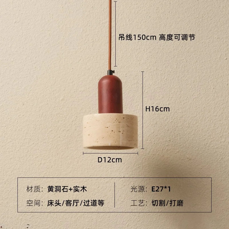 Afralia™ Log Chandelier: Nordic Vintage Kitchen Bedroom Hanging Lamp