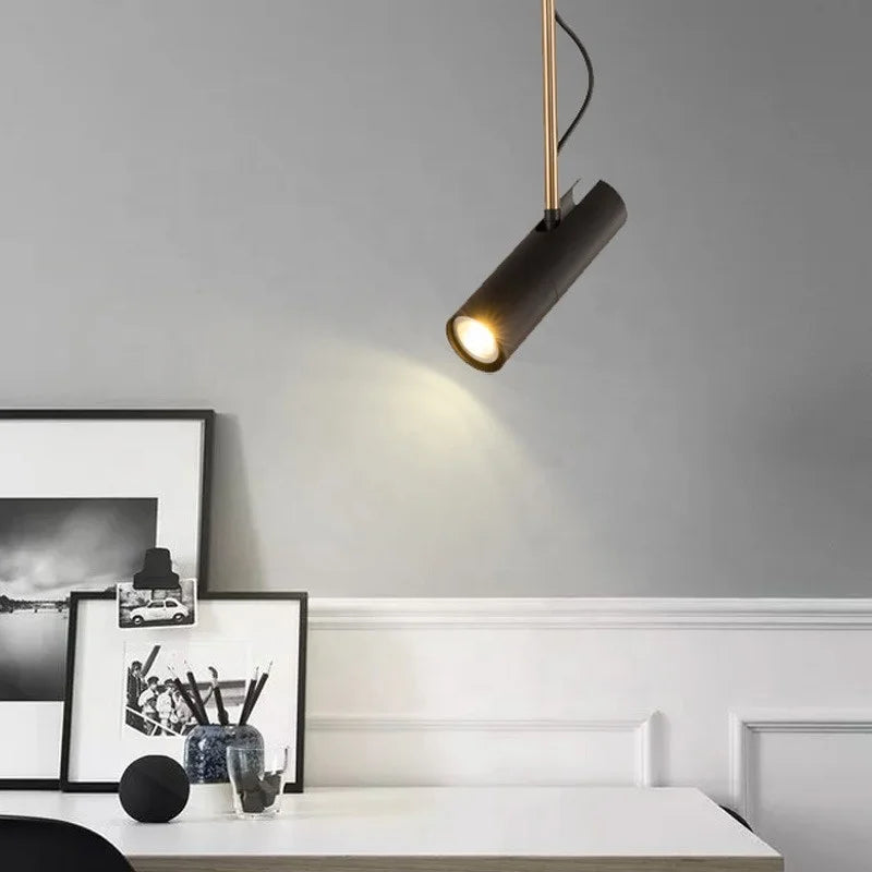 Afralia™ Nordic Black Chandelier: Minimalist Adjustable Hanging Lamp for Bedroom, Bar, Restaurant