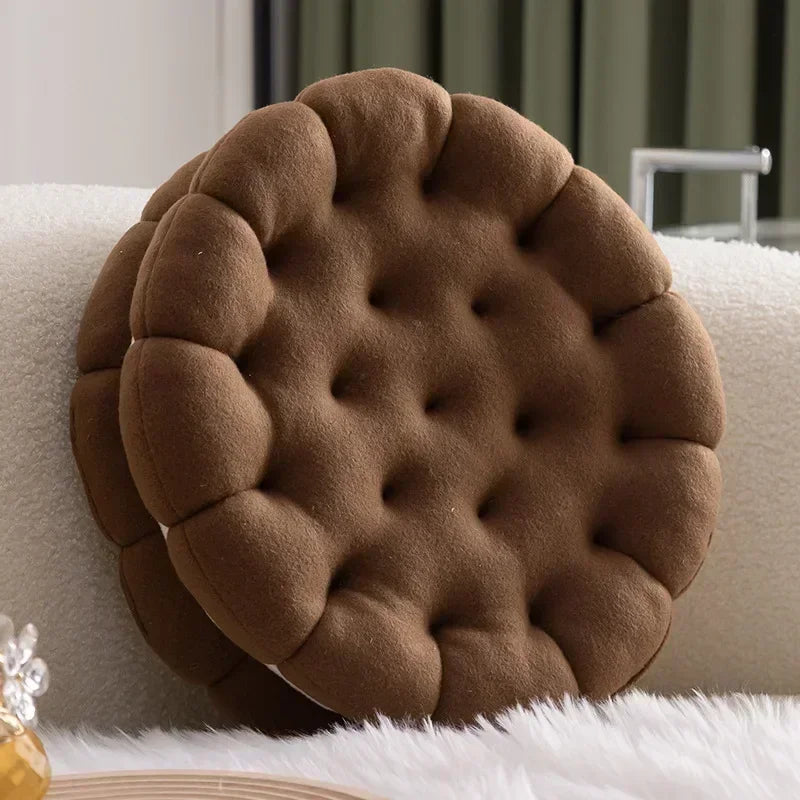 Afralia™ Plush Biscuit Sofa Cushion for Living Room & Bedroom Decor