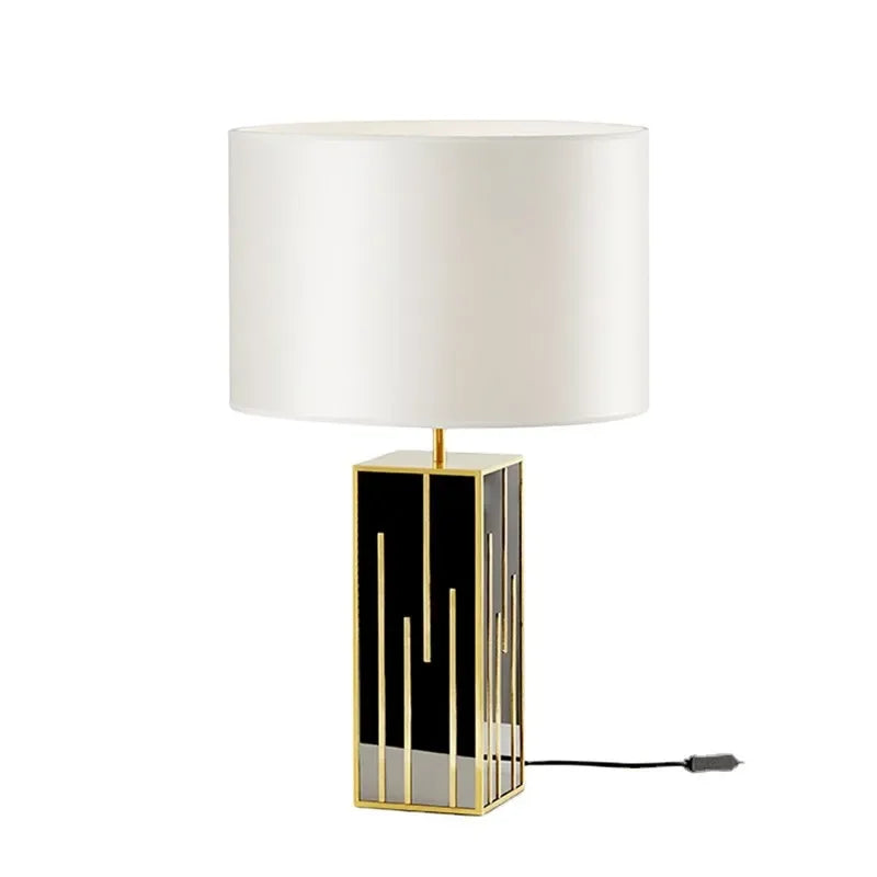 Afralia™ Luxury Gold Metal LED Desk Lamp for Hotel Bedroom & Study