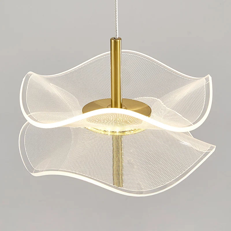 Afralia™ Lotus Leaf Pendant Lights: LED Art Chandelier for Restaurant and Bedroom