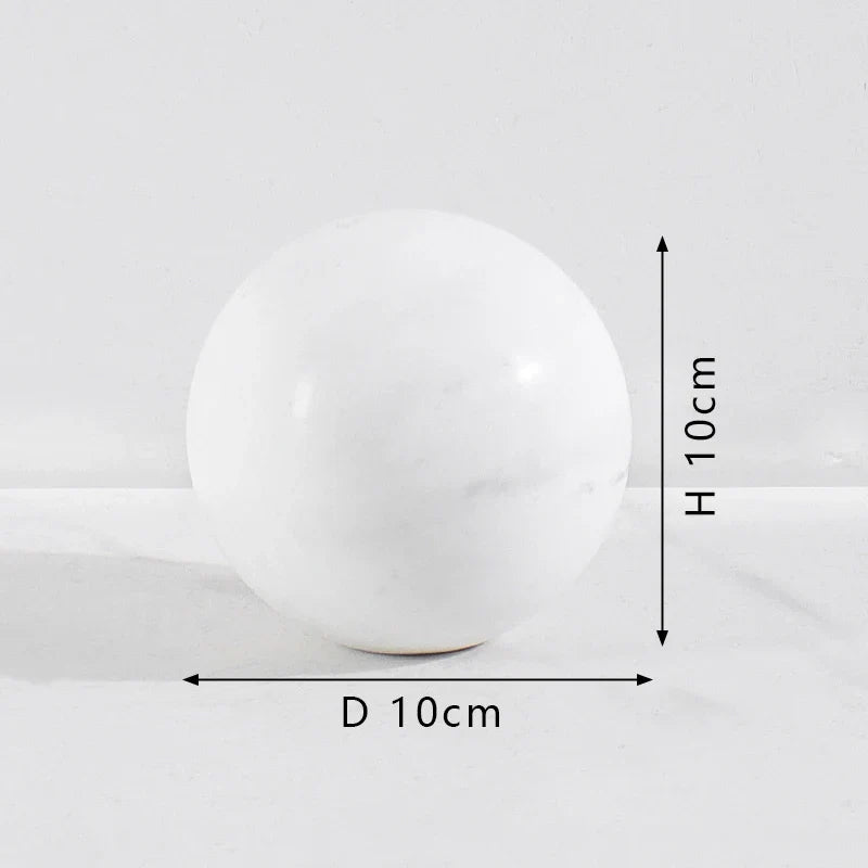 Afralia™ Marble Sphere Ball: Vintage Travertine Stone Decorative Centerpiece Ball