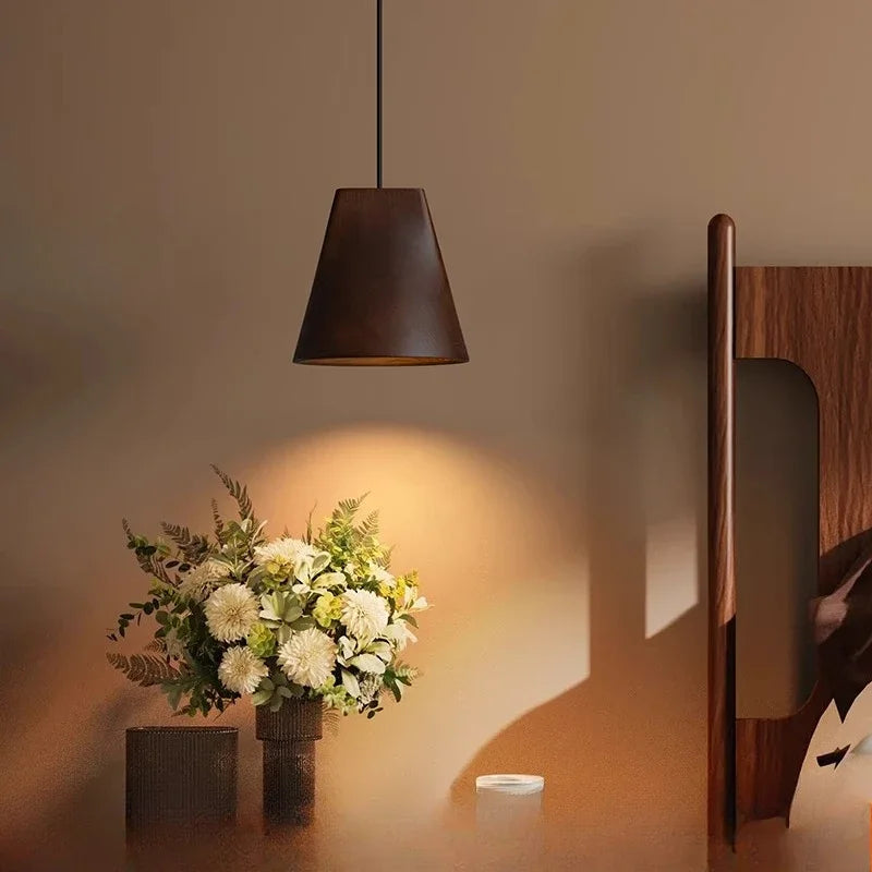 Afralia™ Adjustable Wooden Chandelier for Dining, Living Room & Staircase