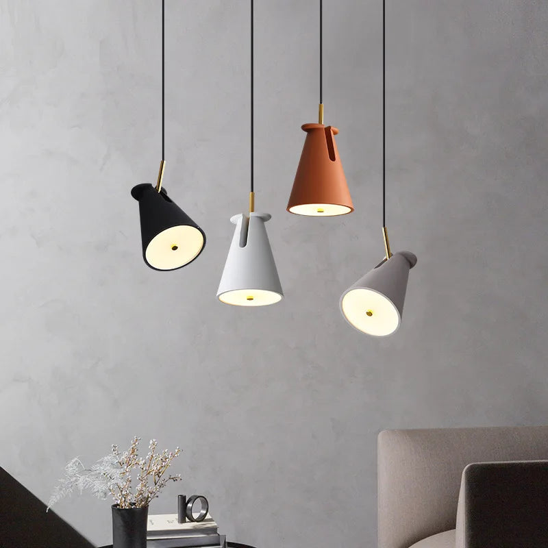 Afralia™ Terrazzo Chandelier: Nordic Style LED Pendant Lamp for Restaurant, Bedroom, or Bar