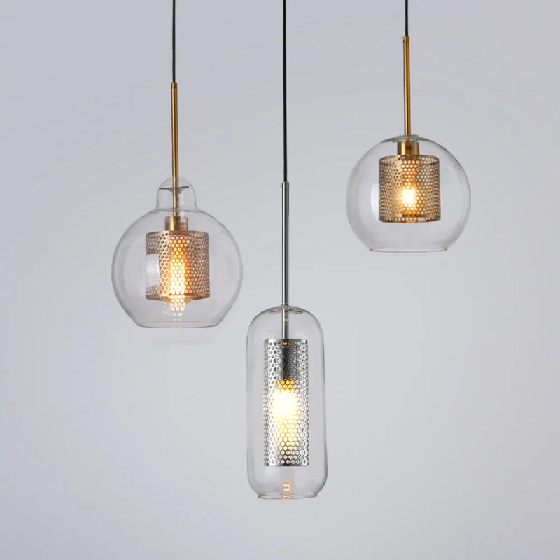 Afralia™ Ball Glass Pendant Light Modern Kitchen Dining Living Room Fixture