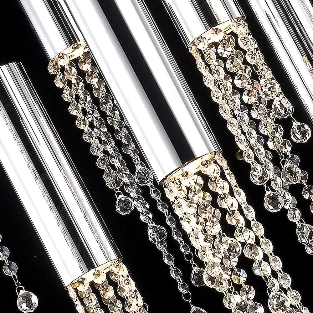 Afralia™ Crystal LED Chandelier: Modern Luxury Staircase Hanging Fixture for Indoor Spaces