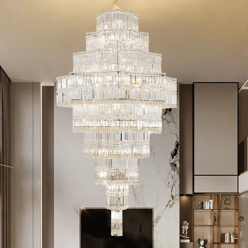 Afralia™ Crystal Chandelier for Living Room in European Duplex Villa with Post-Modern Hall Luxury