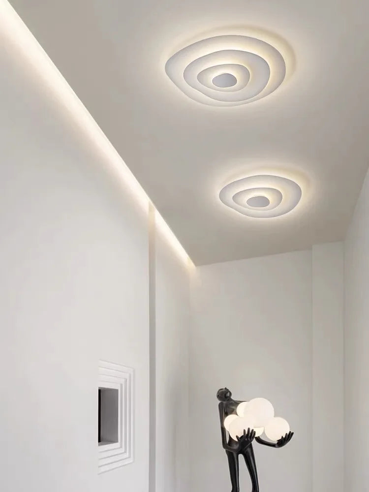 Afralia™ Modern Ripple LED Ceiling Chandelier for Living Room Bedroom Study Decor