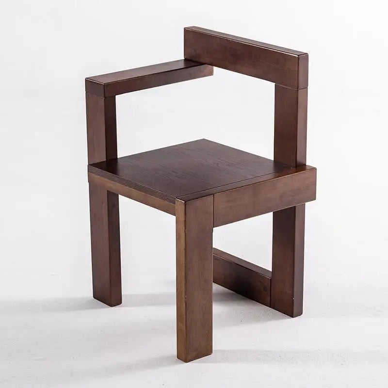 Afralia™ Medieval Wood Dining Chair | Italian Light Luxury Leisure Design