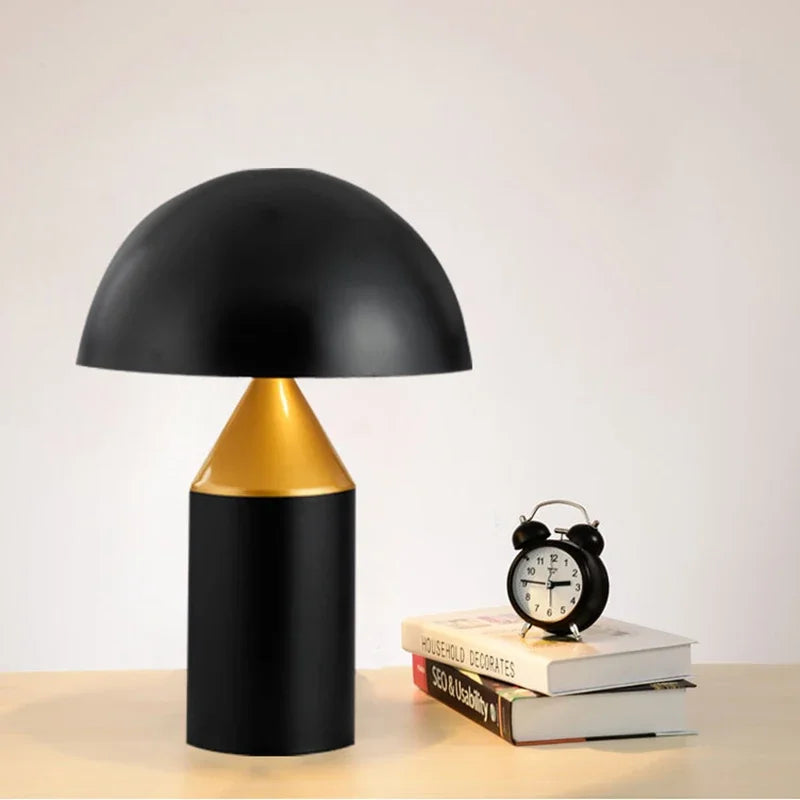 Afralia™ Nordic Mushroom Table Lamp in White, Black, or Gold for Bedroom, Dining Room, or Bedside
