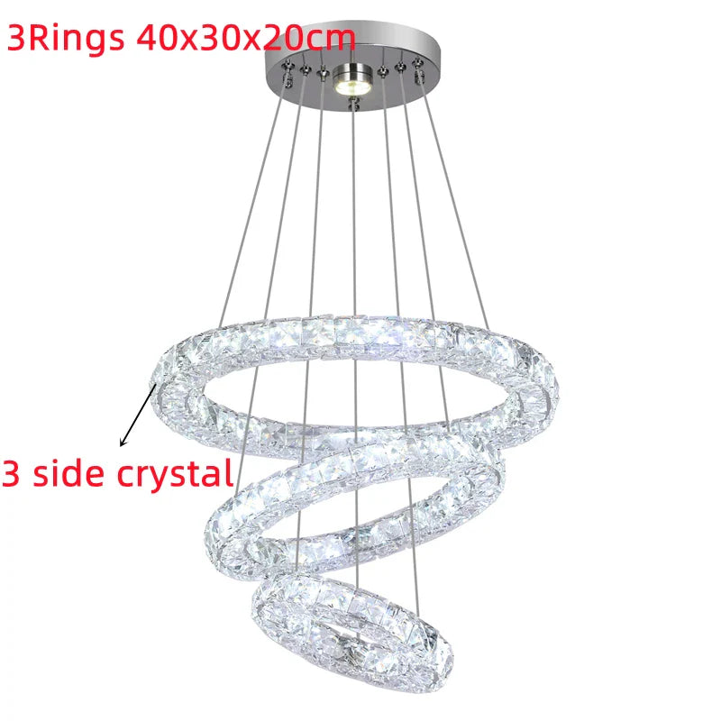 Afralia™ Crystal Pendant Chandeliers Modern Nordic Style Dining Room Living Room Lighting
