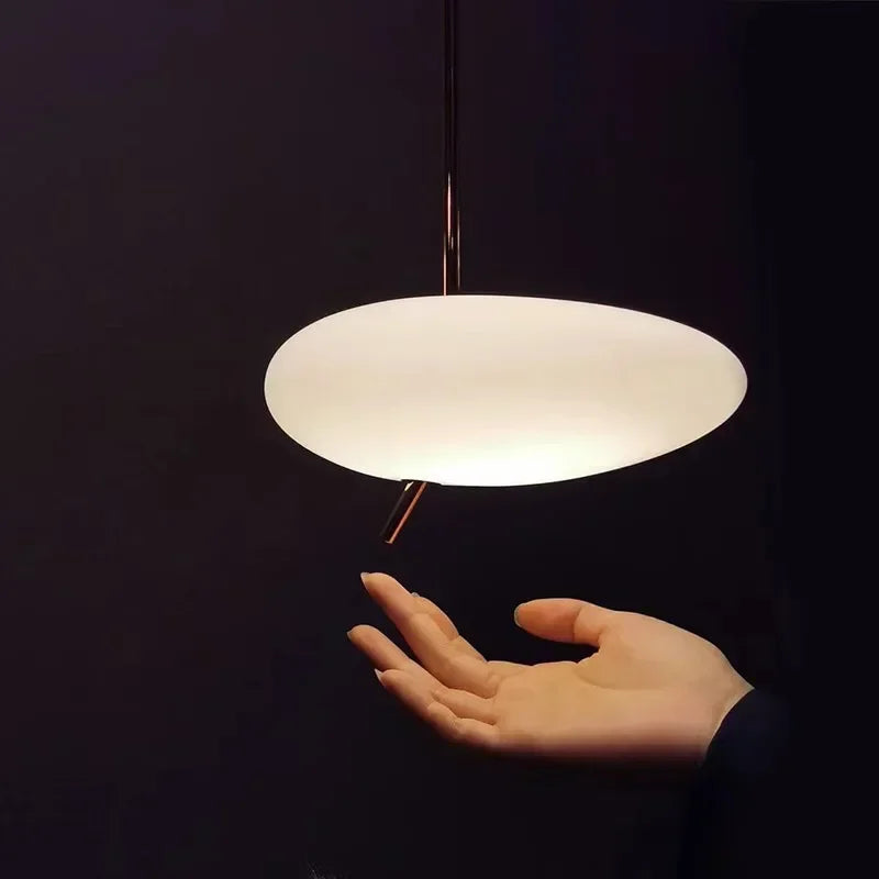 Afralia™ Nordic Glass Pebble LED Pendant Light for Home Decor - Simple Touch Switch