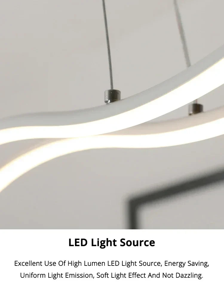 Afralia™ Wave Chandelier: Modern Nordic Style Pendant Light for Home and Office