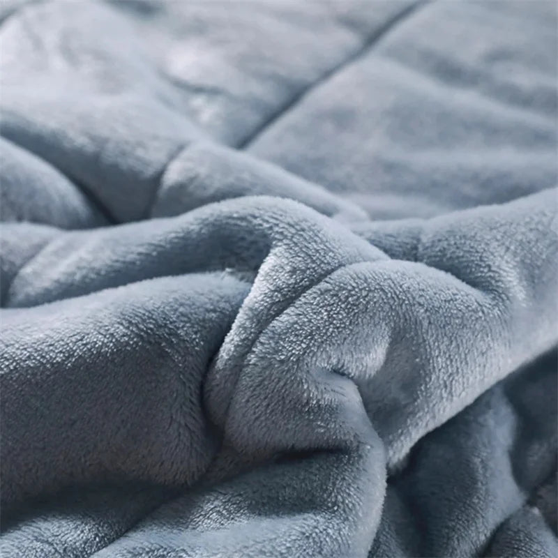Afralia™ Cozy Coral Fleece Double Blanket for Beds - Super Soft Plush Quilt