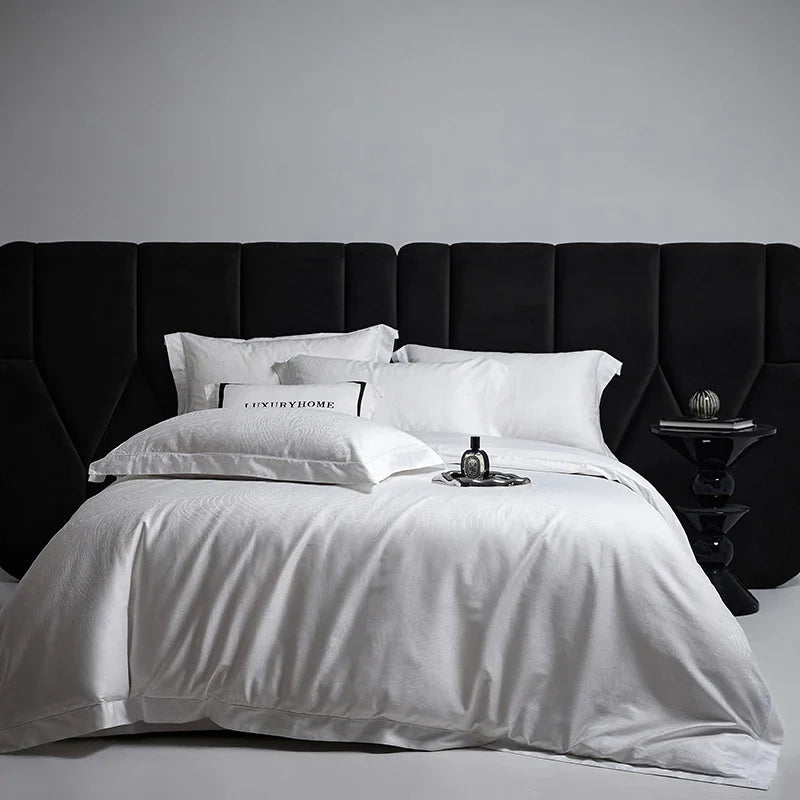 Afralia™ Silky Egyptian Cotton Luxury Bedding Set - Queen King Size Duvet Cover Sheet Pillowcases