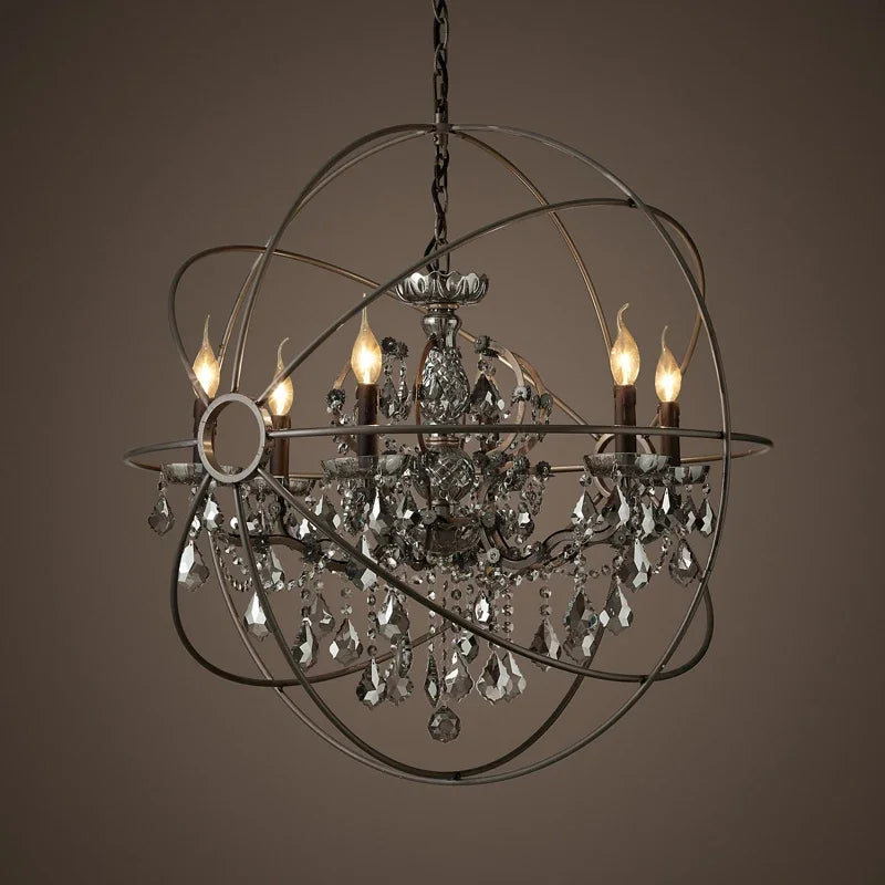 Afralia™ Crystal Chandelier E14 LED Lustre for Living Room Bedroom Kitchen Island