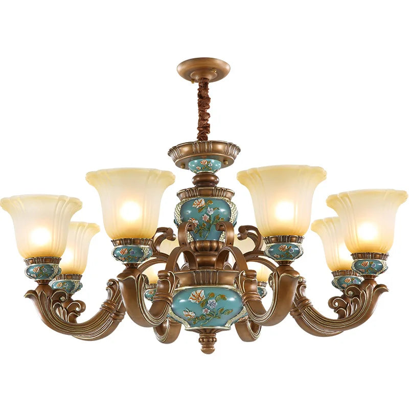 Afralia™ Classical Resin Chandelier for Luxurious Living Room, Dining Room, and Bedroom Lighting