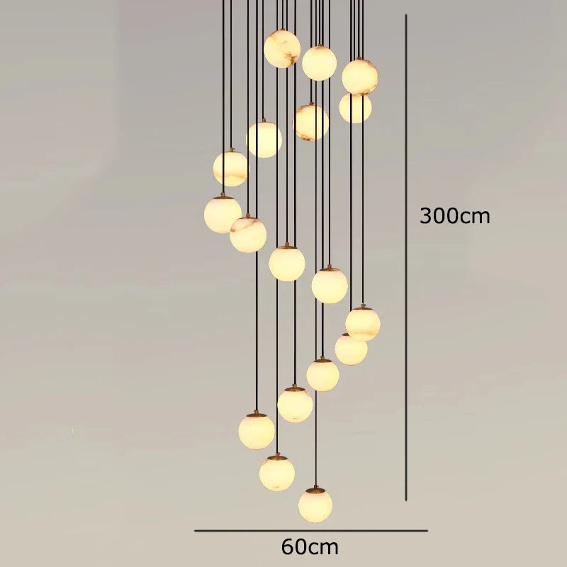 Afralia™ LED Pendant Light Chandeliers for Living Room Staircase Indoor Lighting