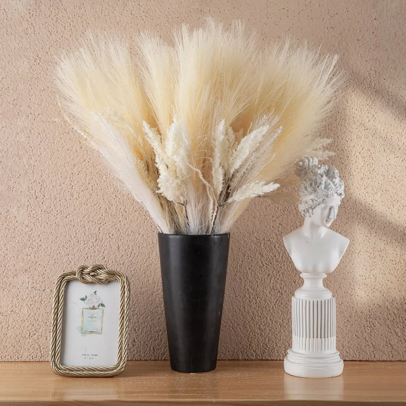 Afralia™ Pampas Grass Fake Flowers for Wedding Boho Decor Bouquet Party Home Bouquet