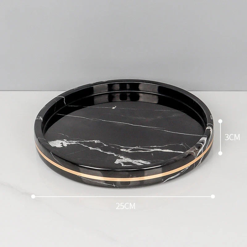 Afralia™ Nero Marquin Marble Bathroom Set with Gold Accents