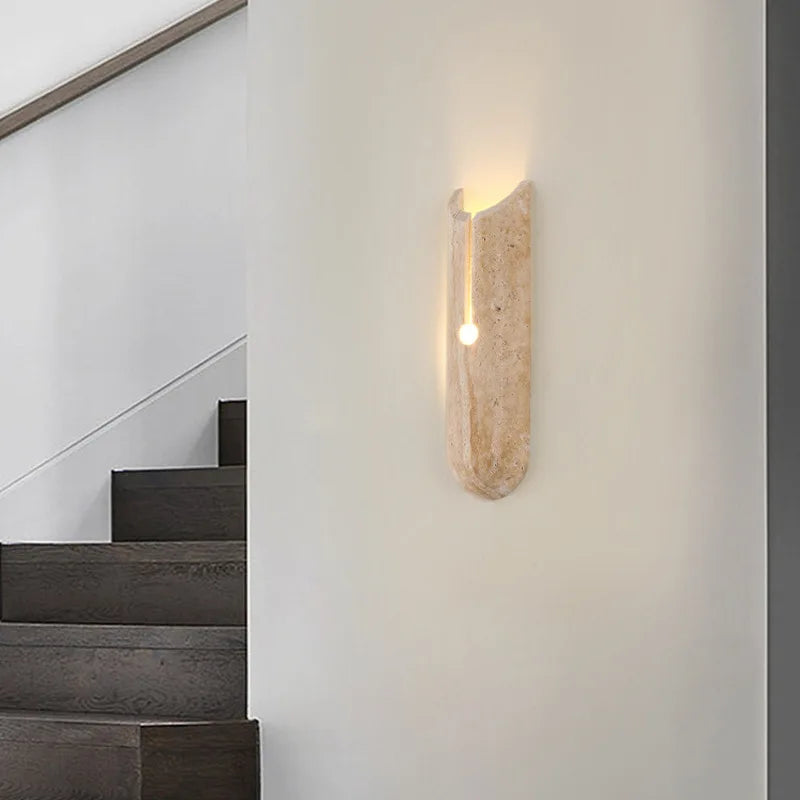 Afralia™ Natural Stone Wall Sconce: Elegant Lighting for Foyer, Dining Room, Bedroom.