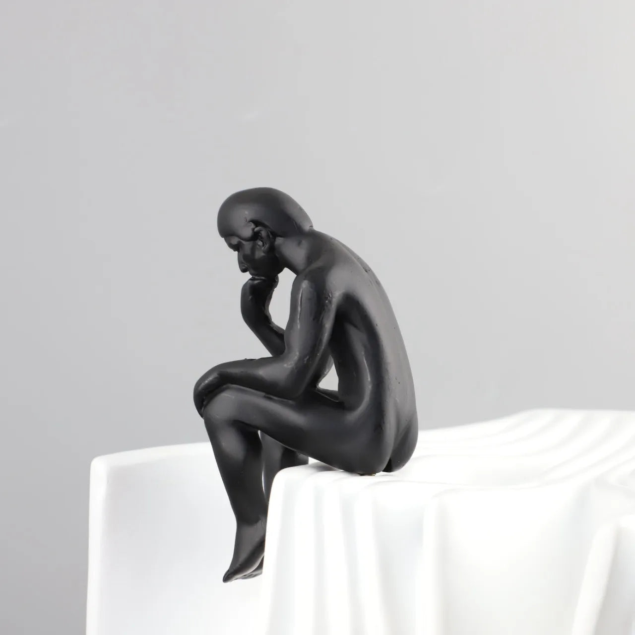 Afralia™ Resin Thinking Portrait Sculpture Abstract Figure Decorative Figurine Home Decor