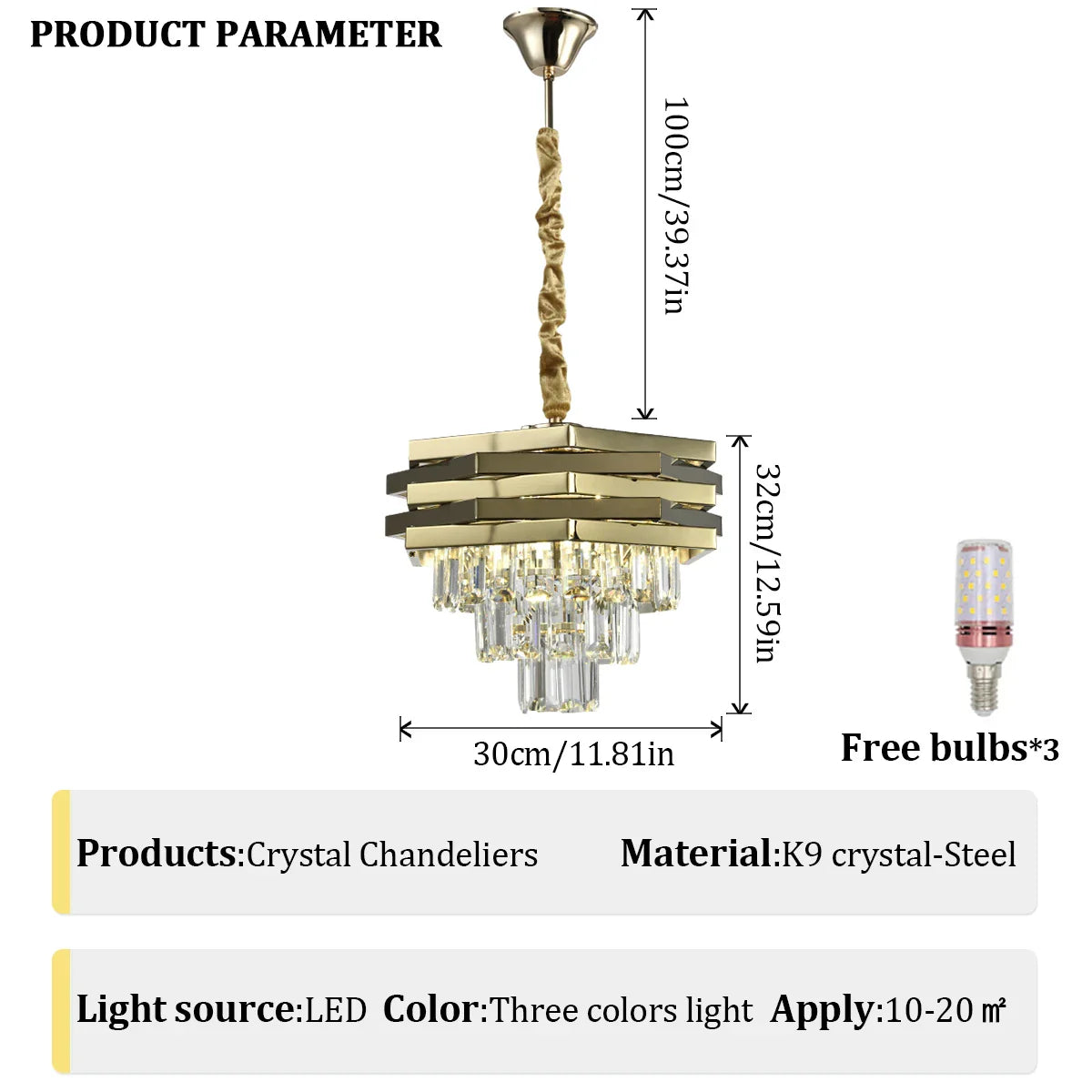 Afralia™ Modern Crystal Ceiling Chandelier 3 Level Pendant Light for Living Room