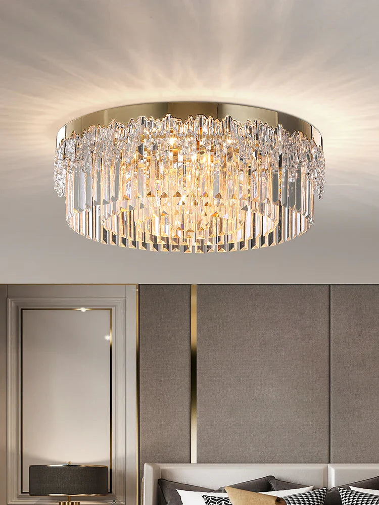 Modern Luxury Crystal Ceiling Chandelier for Living Room Bedroom by Afralia™