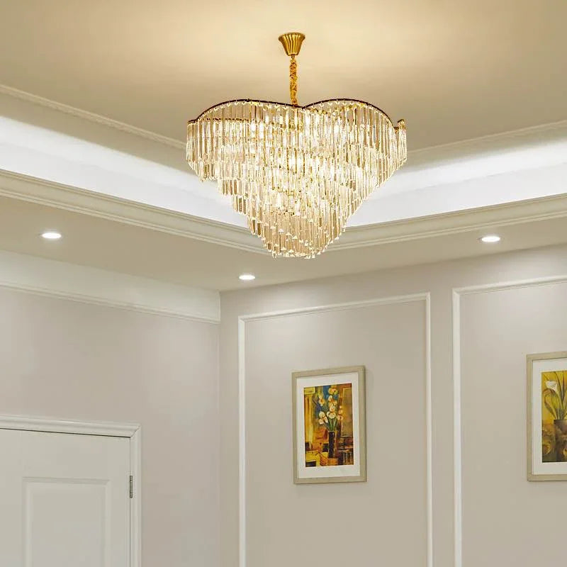 Afralia™ Crystal Chandelier: Modern LED Pendant Light for Living Room & Bedroom