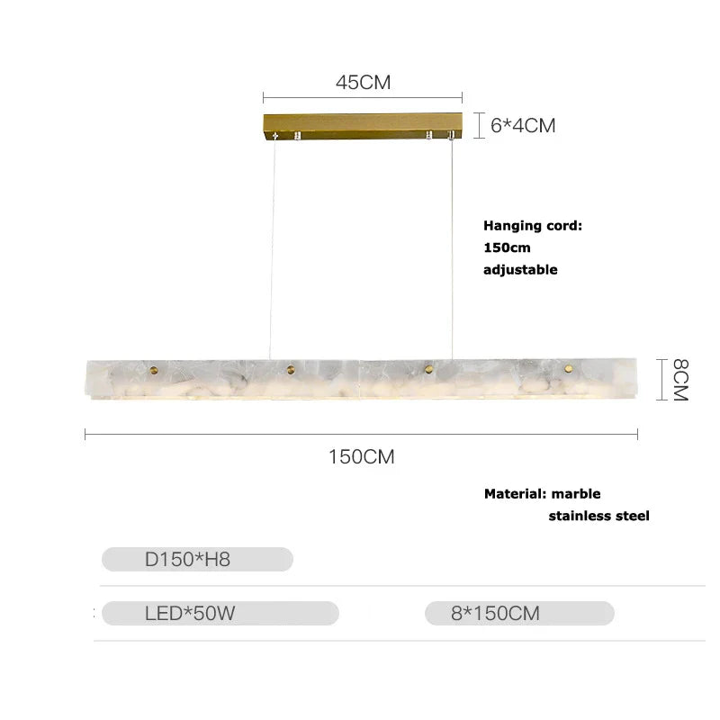 Afralia™ Classic Marble Ceiling Chandelier for Dinning Room Lighting