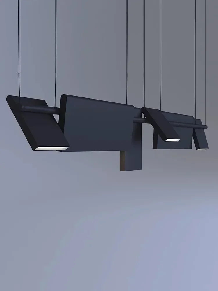 Afralia™ Modern Minimalist Rotatable LED Pendant Chandeliers for Dining Room and Office